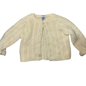 BABY GAP | ROPE CABLE BUTTON DOWN SWEATER NEWBORN